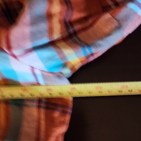 Ivy Jane Flannel Colorful Plaid Button-Up Tunic - Picture 6 of 8